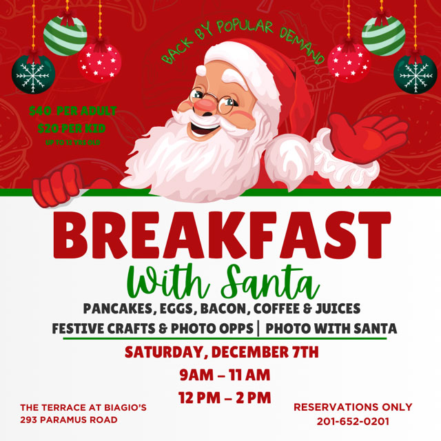 breakfast with santa paramus nj 2024